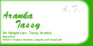 aranka tassy business card